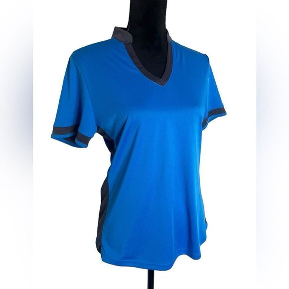 NWT CALLAWAY GOLF OPTI-DRI SUN PROTECTION POLO IN BLUE WOMENS SIZE MEDIUM - Picture 5 of 11